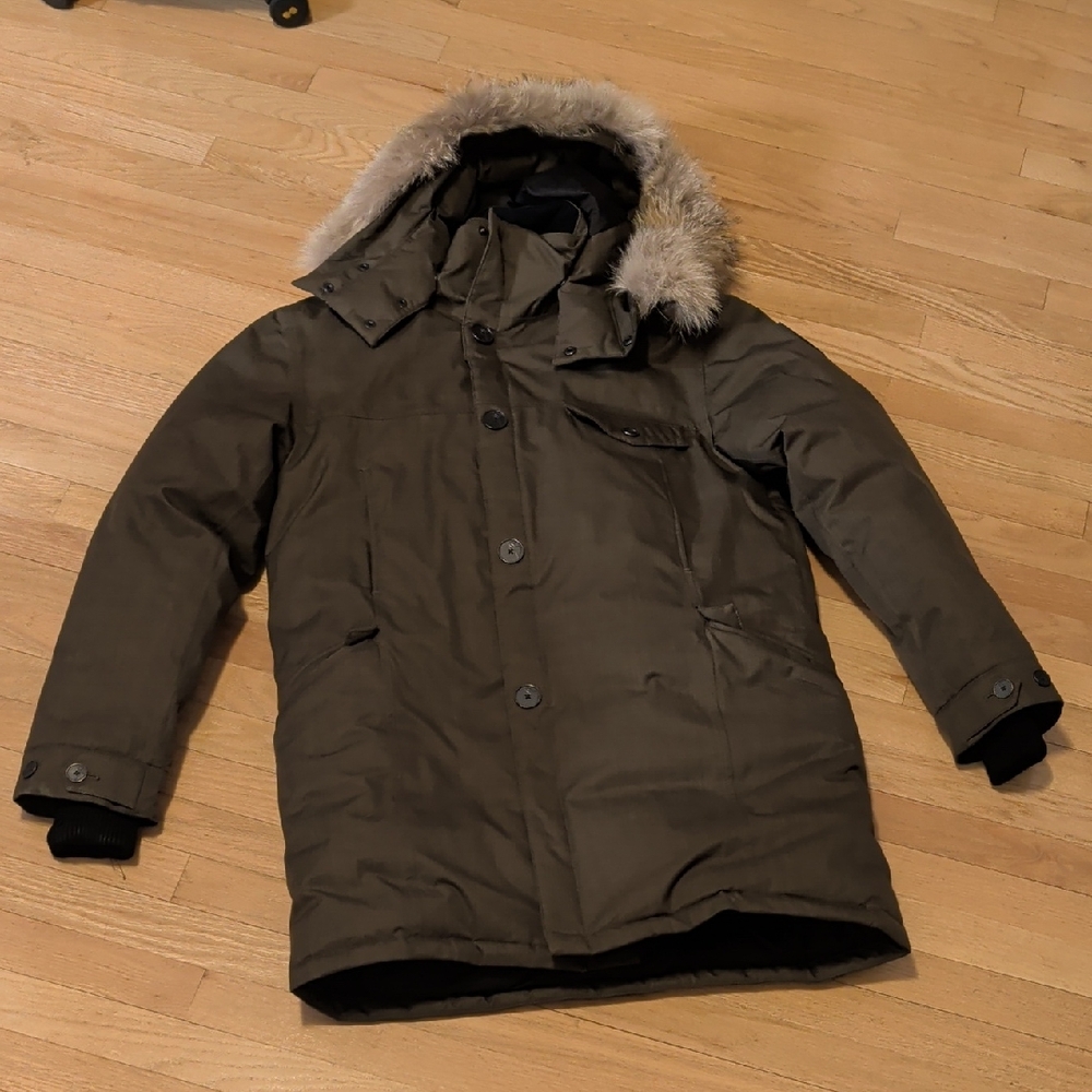 Nobis Mens Insulated Parka In Military Green